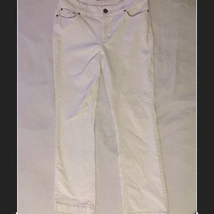White corduroy pants